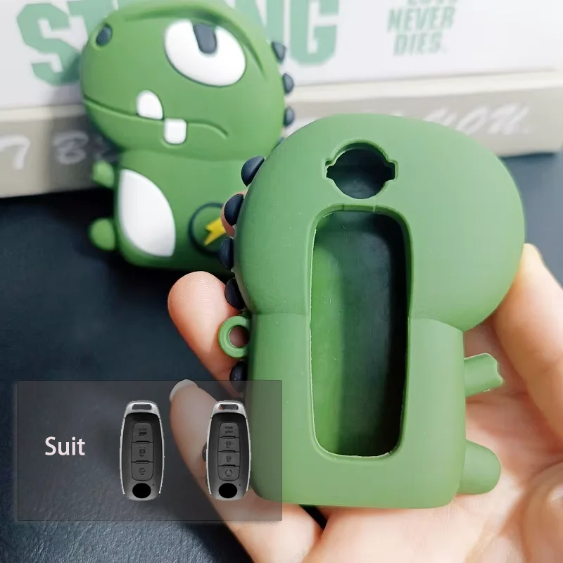 

Dinosaur Silicone for Nissan X-trail T33 Kicks Qashqai J12 Juke Teana Altima Ariya 2023 2024 Car Key Case Cover Fob Accessories