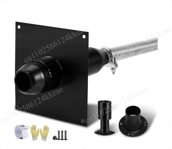 Generator Exhaust ExpansionSilencer Kit with Insulated Through-Wall Mounting Plate for Safe Exhaust Emission