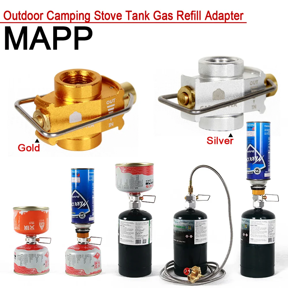 Outdoor camping stove tank Gas Refill Adapter MAPP/Isobutane/Butane mutual charge Gas Adapter Gas Spray Refill Filling Adapter