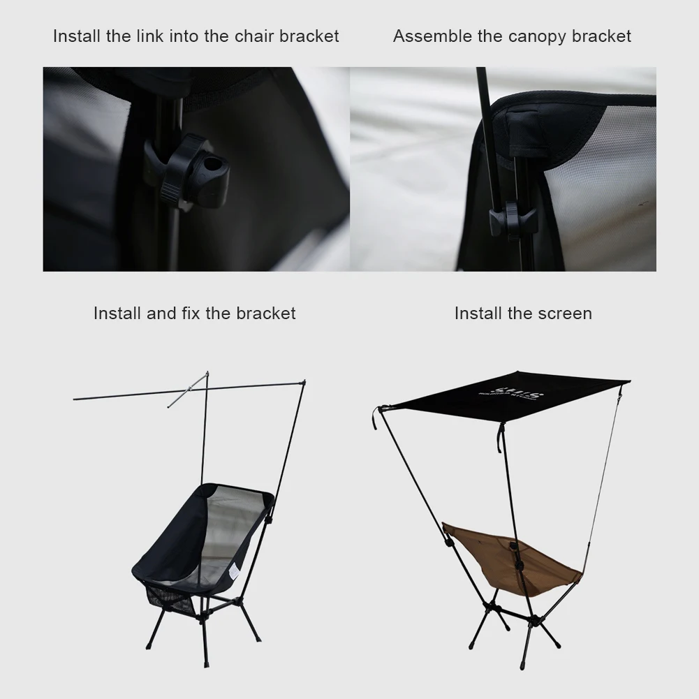 

Moon Chair Sunshade UV Protection Beach Chair Sunshade Adjustable Outdoor Moon Chair Awning for Helinox Moon Chair