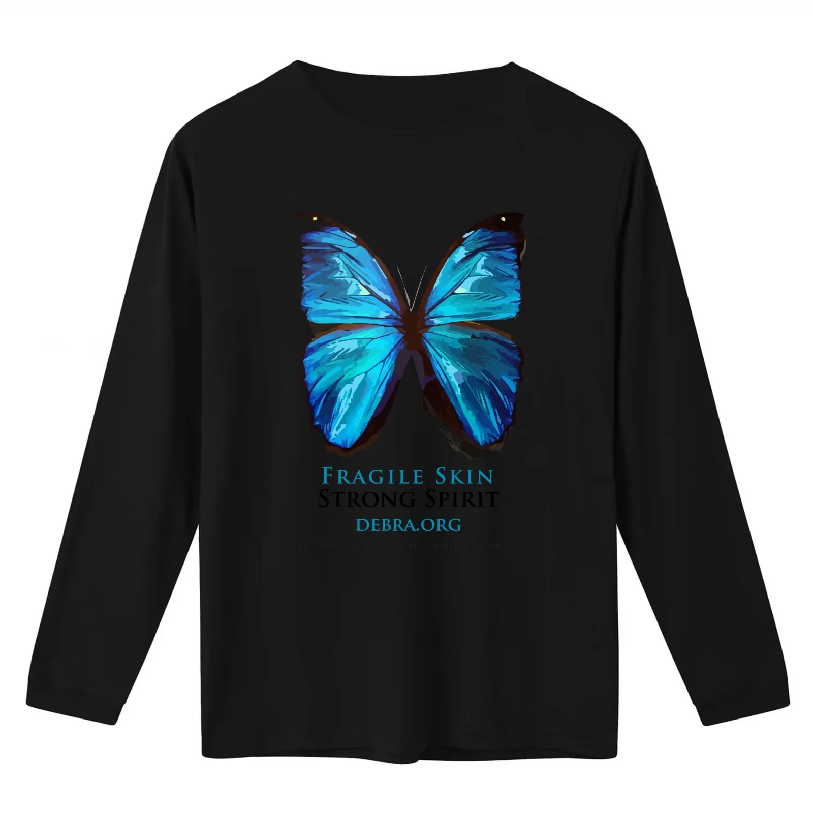 Beautiful Blue Butterfly Proceeds donated to DebRa.org T-Shirt Summer Casual Cotton Tee Oversized Streetwear Tops 100% Cotton