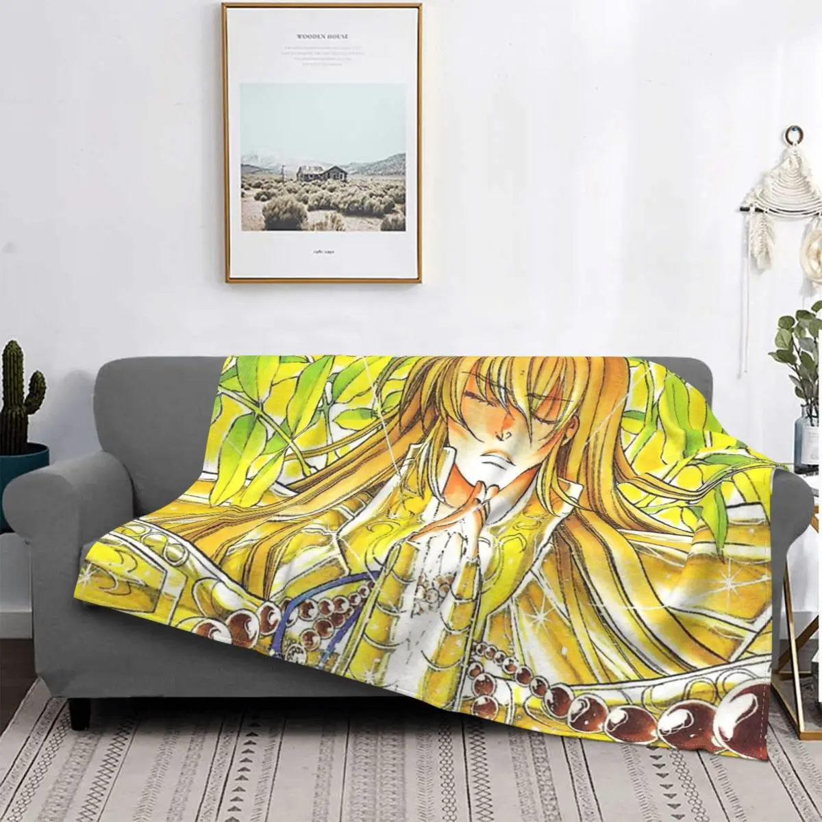 Virgo Blanket Saint Seiya Plush All Season Breathable Lightweight Throw Blankets For Office Plush Thin Quilt