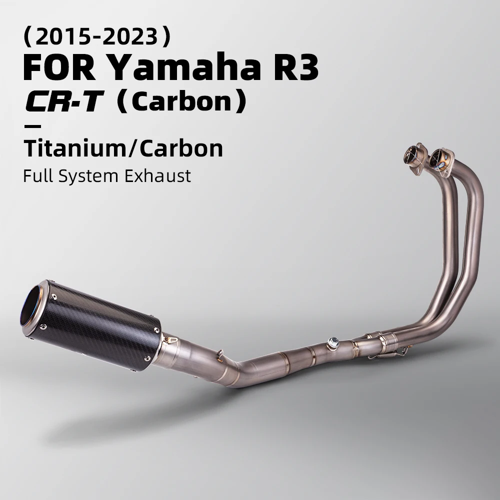 For YAMAHA R25 MT05 R3 MT03 Motorcycle Full Exhaust System Escape Slip On Front Tube Link Pipe Full exhaust pipe 2015-2023