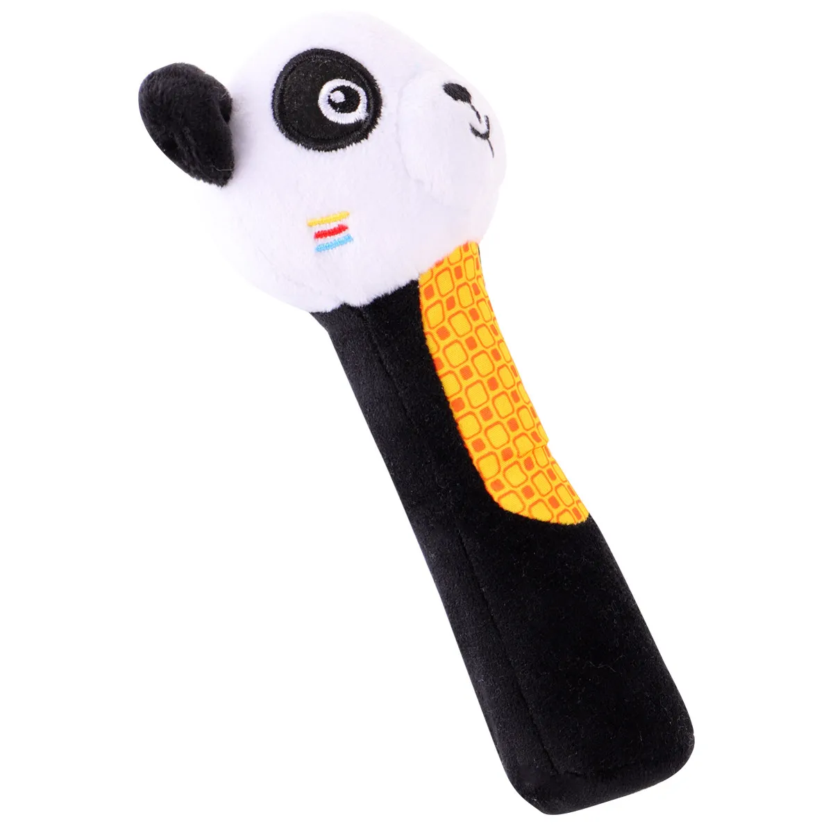 

1 шт. Черная погремушка ручной работы для младенцев, мягкая игрушка для развития сенсорики, мини-погремушка для новорожденных