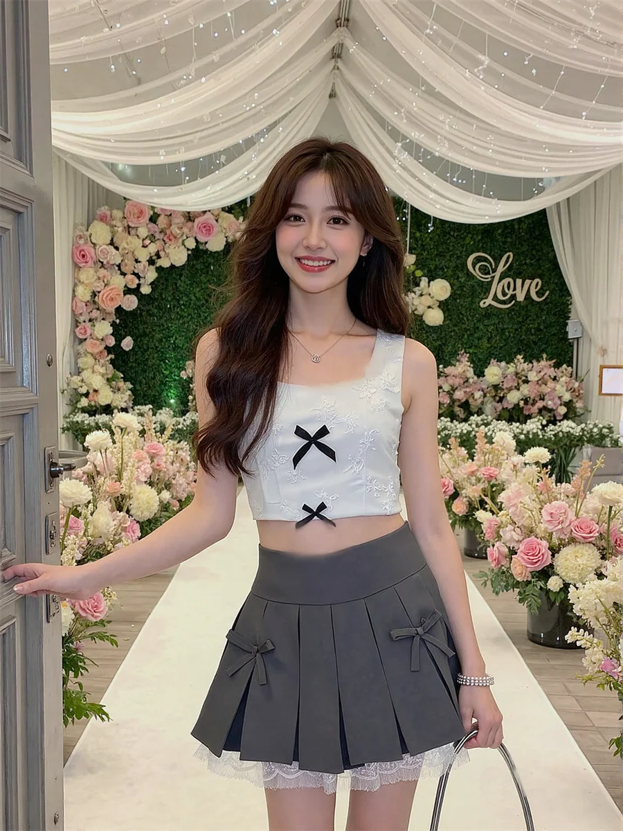 Patchwork Mini Kanten Rokken Vrouw Formele Vrouwen Kleding Zomer Mesh Lange Strandkleding Kust Dame Overlappend Lichtgewicht Ademend