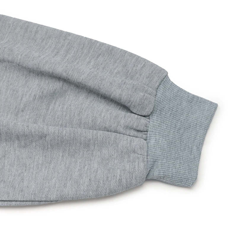 Women's Gray Pearl Embellished Cutout Sweatshirt Casual Loose Round Neck Long Sleeve Pullover Top