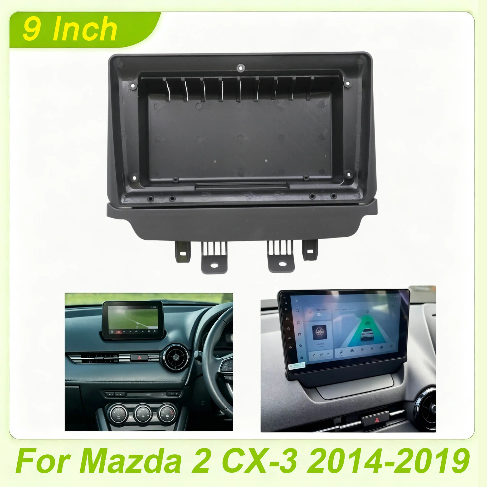 9 Inch Car Radio Fascia Frame for Mazda 2 CX-3 2014-2019 Android Stereo Dash Panel Installation Kit