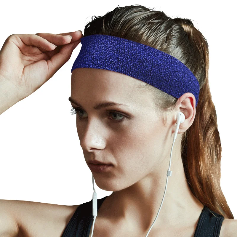Pure Color Sports Headband Running Headwear Sweat-Absorbent Headband Basketball Antiperspirant Belt Fitness Sweat Guide Belt