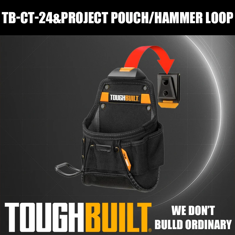 

ToughBuilt TB-CT-24 Маленькие деревообрабатывающие проекты Быстроподвесная сумка для инструментов Молоток Кольцо Набор пряжек для ремня