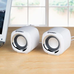 화이트 핑크 Hifi 유선 USB 컴퓨터 노트북 PC 용 듀얼 스피커 서라운드 스테레오 서브 우퍼 AUX 재생 메가베이스 라우드 스피커 m1