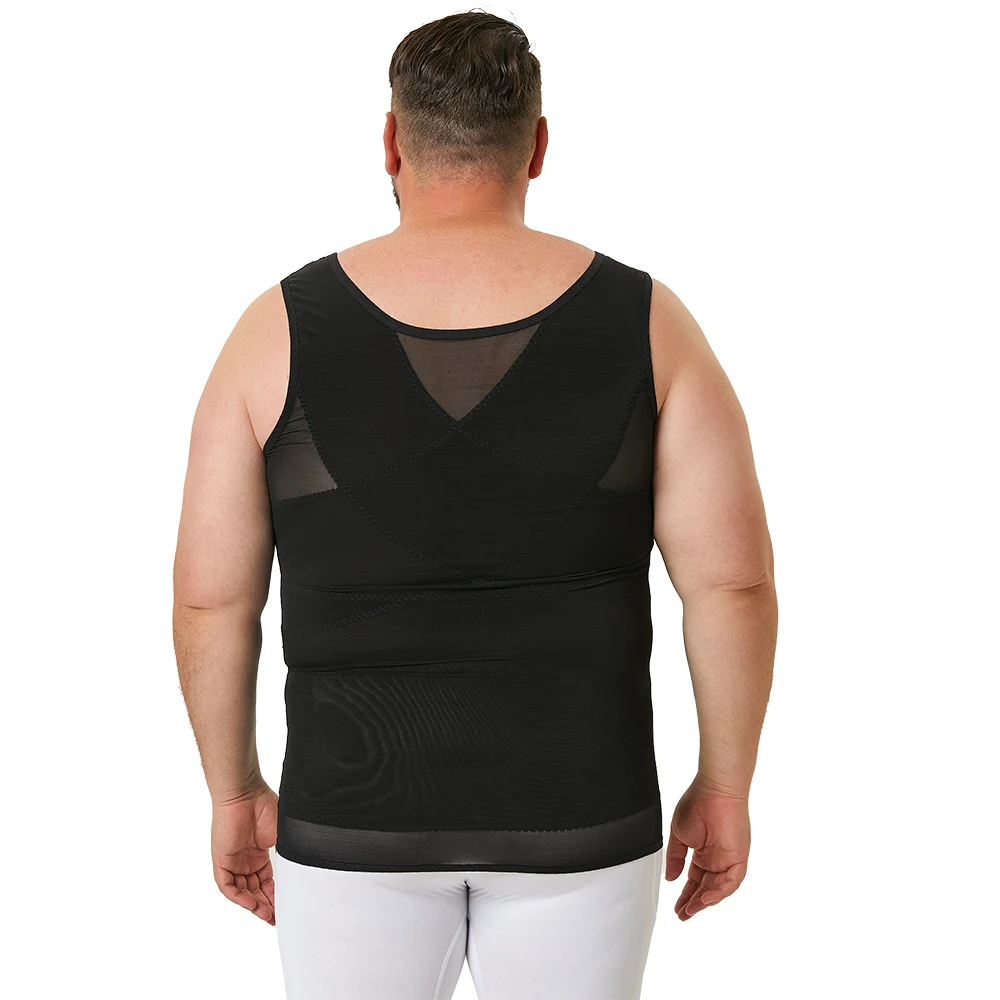 Men's Body Shaper Chest Slim Tank Top Hide Gynecomastia Compression Shirt For Men Slimming Undershirt Shapewear