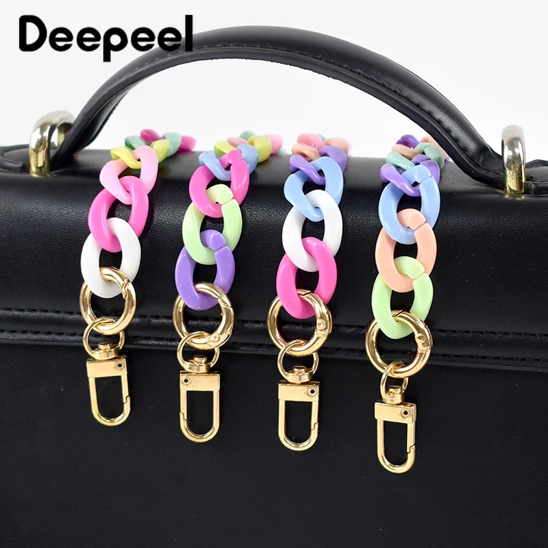 Deepeel 30/60/90/120cm Color Acrylic Bags Chain Women\'s Crossbody Handbag Shoulder Bag Strap Plastic Phone DIY Pendant Chains