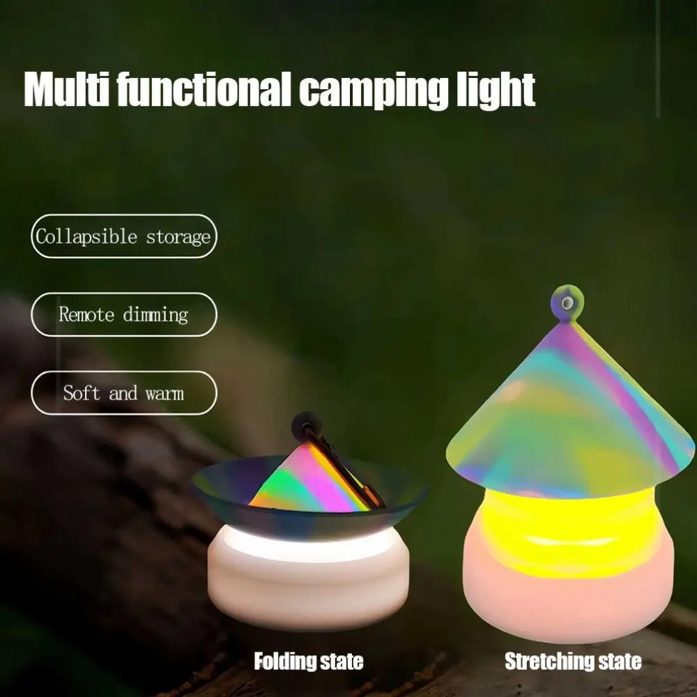 

Creative Foldable Camping Atmosphere Light Soft Light Waterproof Touch Lamp Remote Control Silicone Sleeping Nightlight Bedroom