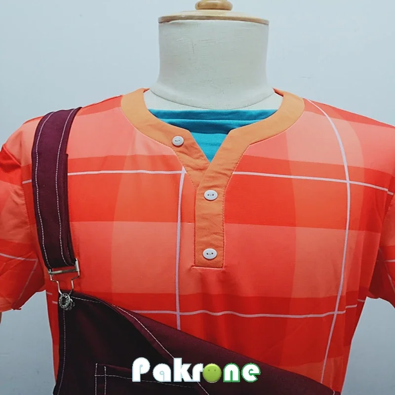 Disfraz de Cosplay de wreck-it Ralph 2 para hombre, peleles, camiseta, mono, trajes de fiesta de Halloween