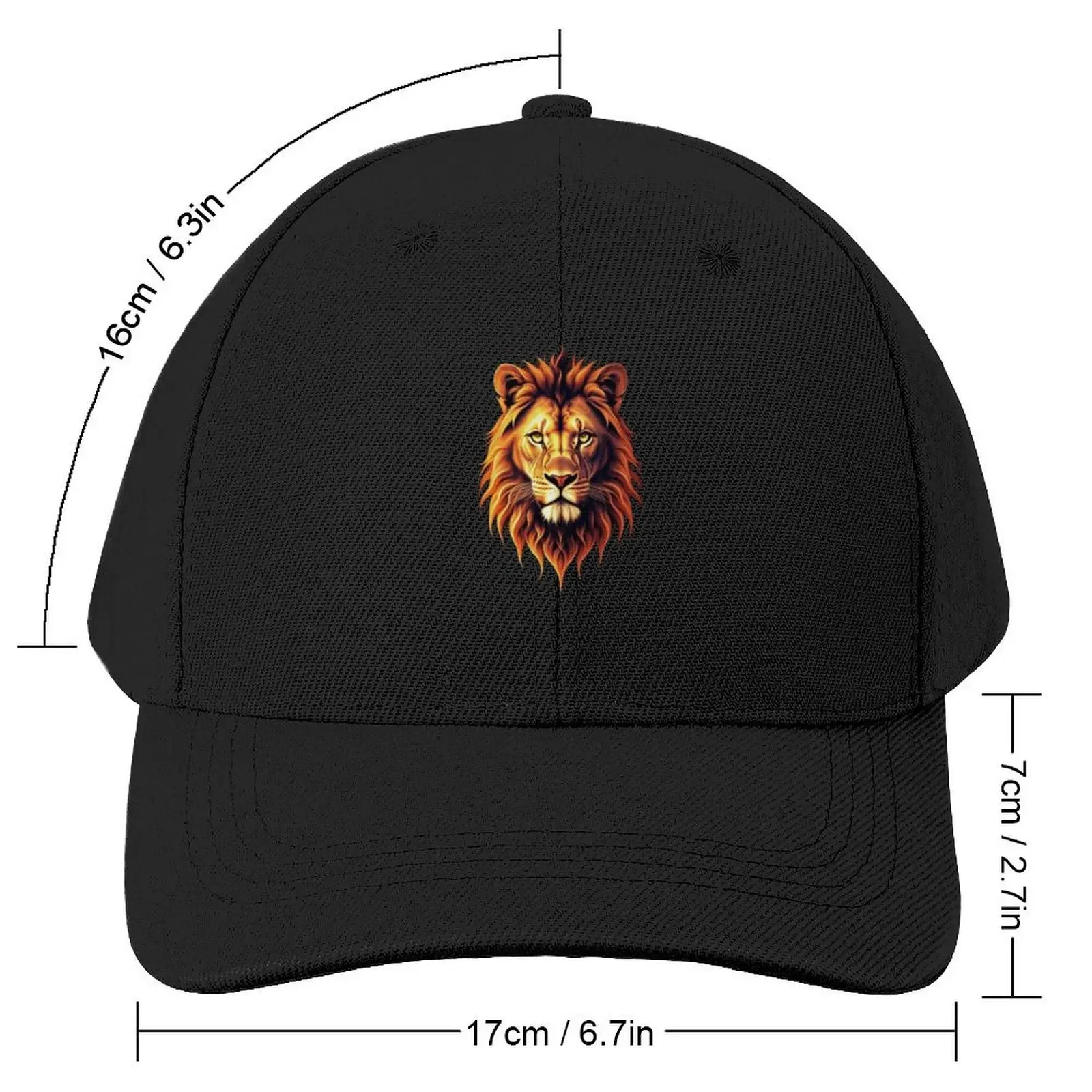 Majestic Mane: Lion Head Design Baseball Cap Sun Cap funny hat Women Hats Men's