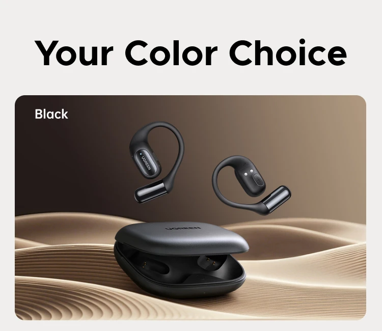 UGREEN FitBuds Open-Ear Headphones Earphones, Ear-hook TWS True-Wireless Bluetooth 6.0 Wireless Earbuds, Spatial Audio, 30H Play