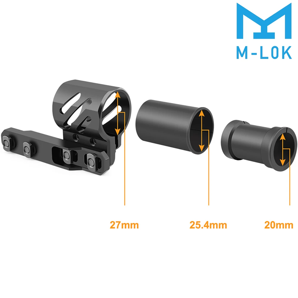 Supporto per torcia Offset M-Lok supporto per staffa per torcia tattica per guida Picatinny da 20mm sistema M-Lok accessori per la caccia