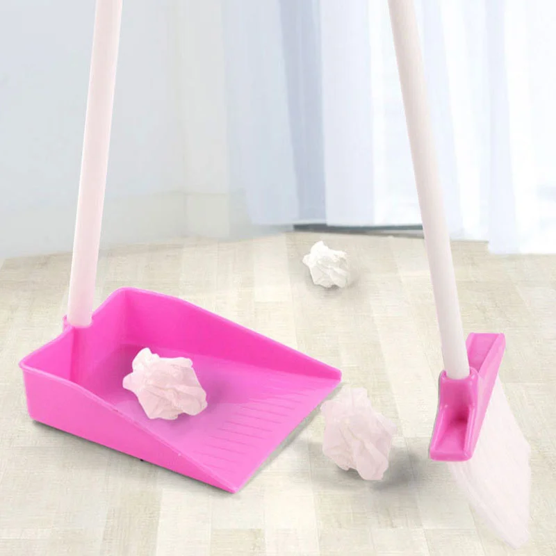 Simulation Home Appliances Cleaning Toys Pretend Play Children Housework Supplies Kit with Dustpan Broom Bucket Mop Cleaner Tool