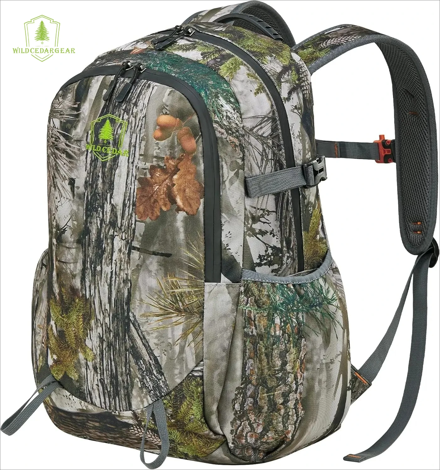 

30L Kids Camo Hunting Backpack with 11 Pockets, Small Lightweight Hunting Bag for Youth, Day Pack for Travel, Hiking, Camping