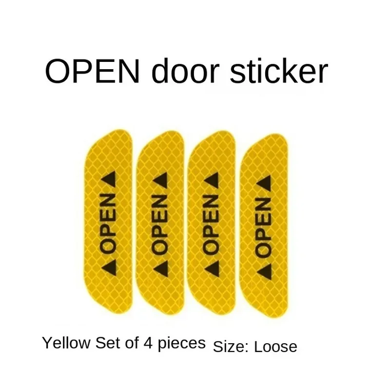Safety Warning Stickers, Anti - scratch Decoration, Night, OPEN Door, Wheel Eyebrow, Rear Bumper, Car Reflective Stickers