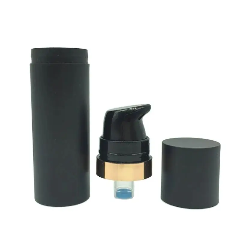 5ml 10ml 15ml X 24PCS Black Sample Airless Bottle Lotion Cream Pump Cosmetics Skin Care Personal Makeup Container Travel