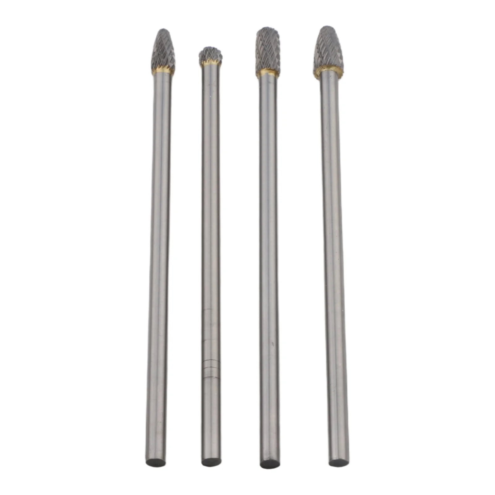 4pc Long Reach Carbide Rotary Burr 1/4 Inch Shank 6mm 150mm CNC Engraving Bit For Hard Steel Cast Iron Metal Wood Working Tools