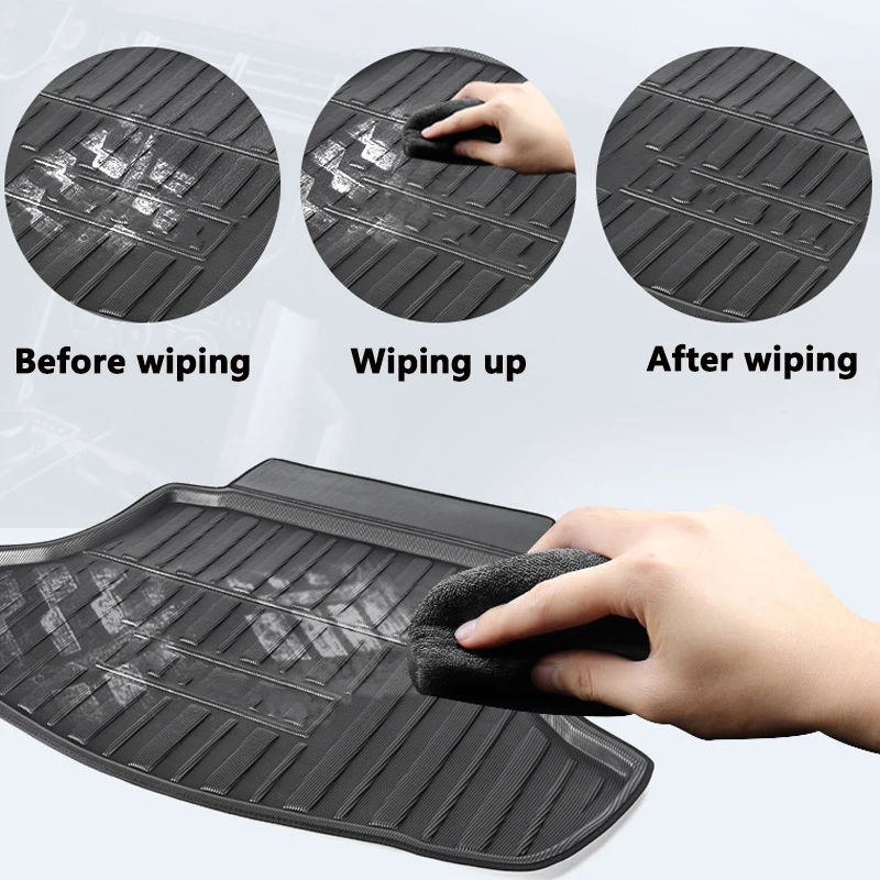 Car Trunk Mat for MG ZS 2023 Accessories MGZS EV ZX ZST 2018~2024 Rear Boot Cargo Waterproof Carpet Storage Pad 3D EVA Material