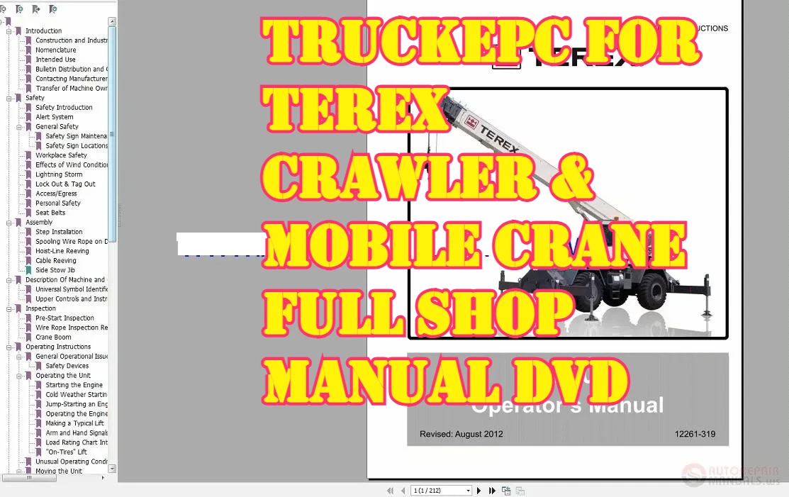 

TruckEPC: Полное руководство по обслуживанию гусеничных и мобильных кранов Terex на DVD-диске