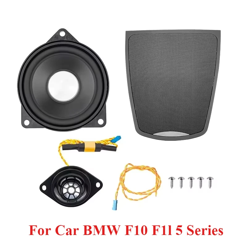 

Car Front Door Speaker Audio Trumpet Tweeter Cover Head Treble Horn Frame Decoration For BMW F10 F11 5 Series Original Model Fit