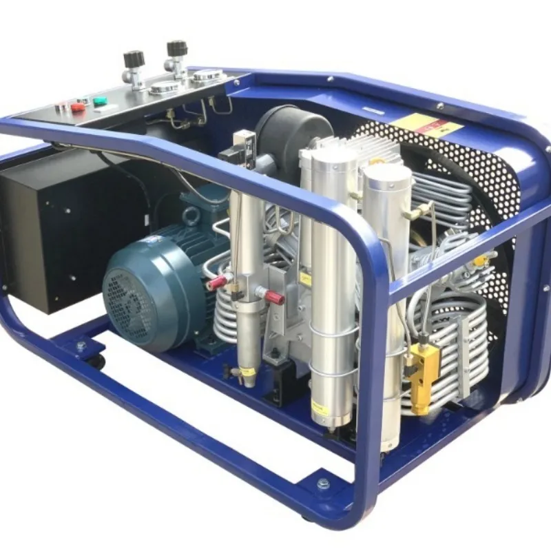 Portable Four Cylinder 200L/min 4500psi 300bar High Pressure Breathing air Compressor for Diving for Cylinder Filling