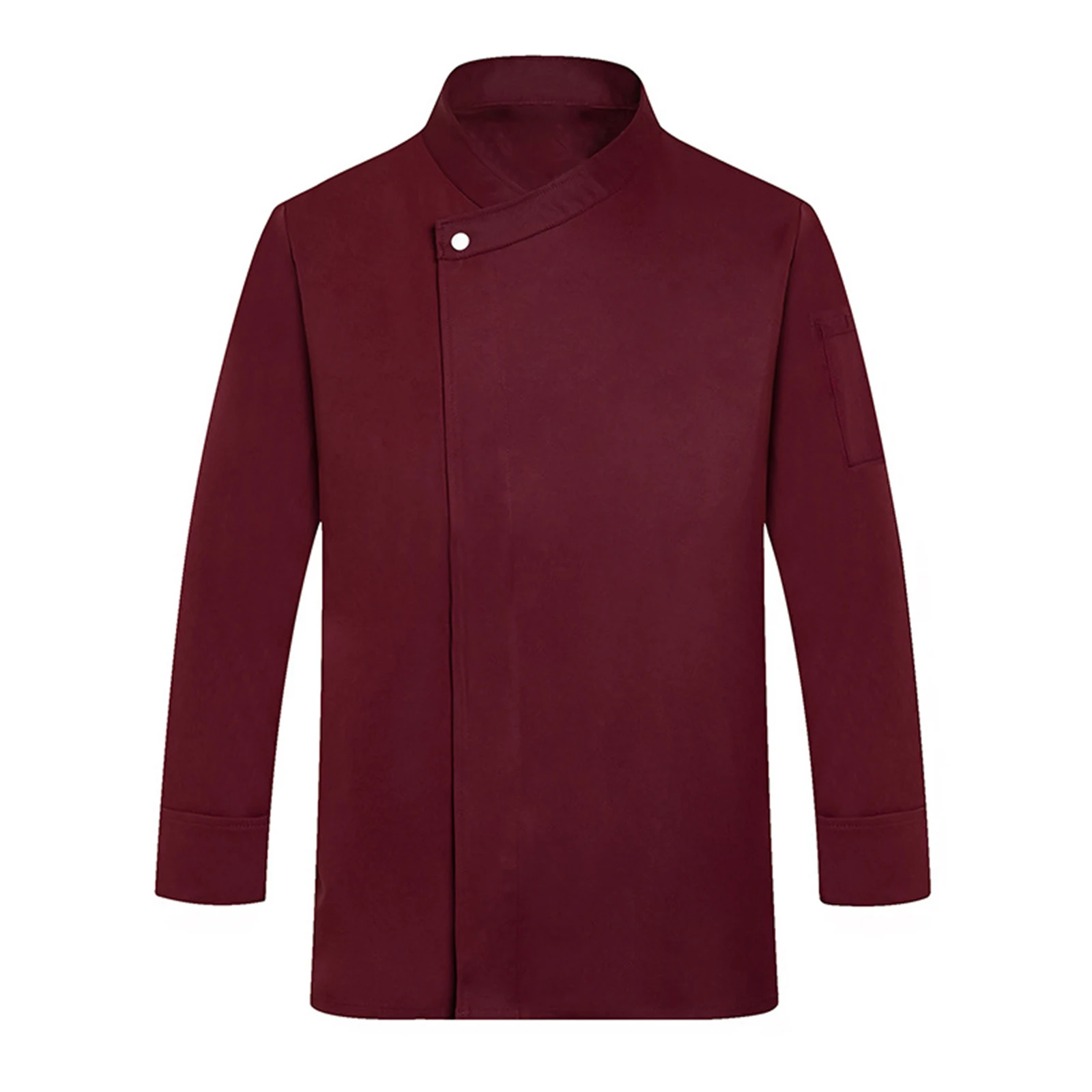 Button Unisex Chef Uniform Waterproof Long Sleeves Chef Top Multiple Colors Available Oil-Proof Kitchen Workwear