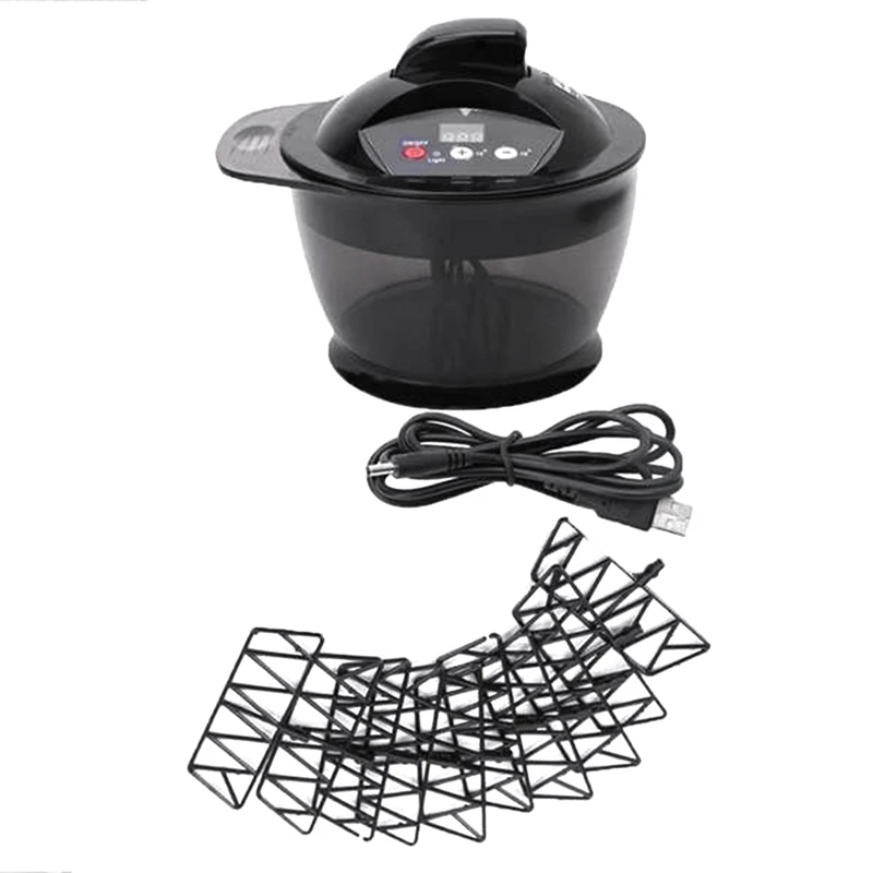 Electric Hair Coloring Bowl DIY Hair Color Wax Stirrer Tool Plastic Automatic Mixer Hairs Color Mixing Mud Hair Salon