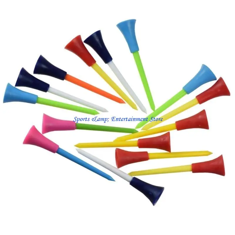 G7NF 30Pcs Standard Golfs Tees Golfs Support Tees for Long Distances Hitting Plastic Golfs Base Low Resistance Golfs Tees Set