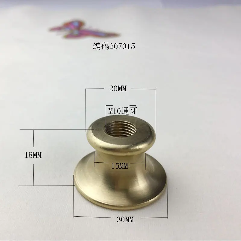 M10 Internal Thread I-Beam T-Type Thick Spacer Nut Connector Lighting Fixture Pure Brass Accessories DI