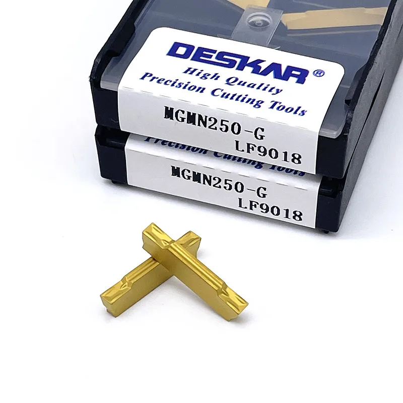 10PCS DESKAR MGMN150 G 200-G 250-G 300 M 400 M 500-M LF9018 Mesin Bubut CNC กลึงแทรกคาร์ไบด์สำหรับเหล็ก MGEHR