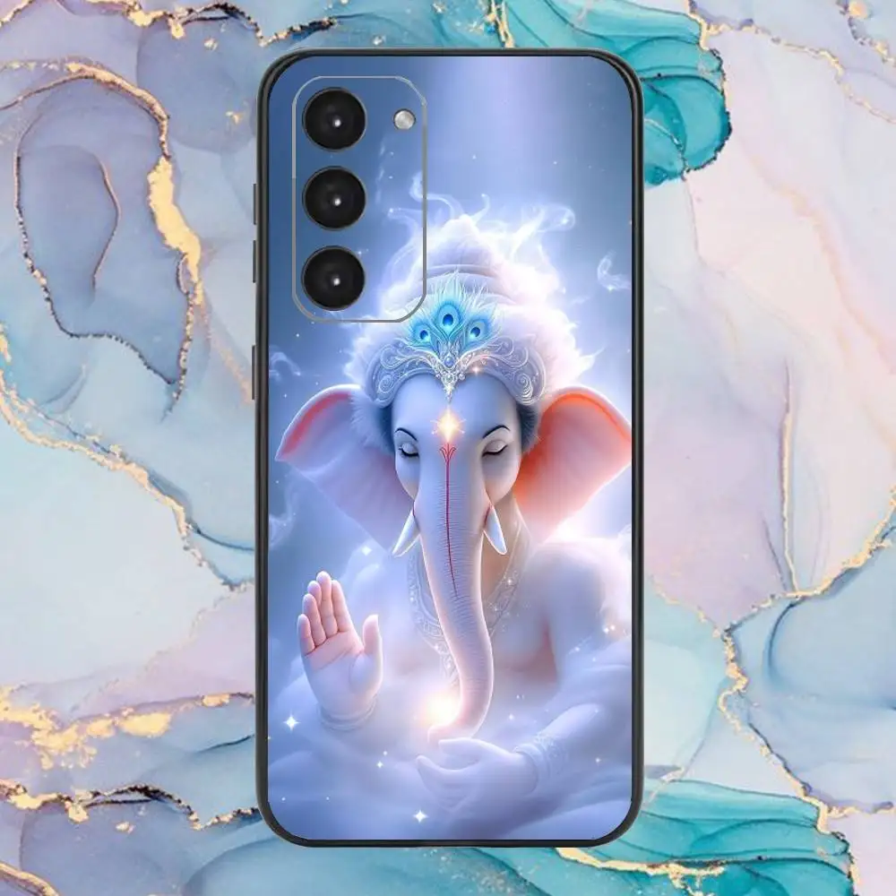 Ganesh Elephant God funda de teléfono para Samsung Galaxy A73,A72,A71,A70,A53,A52,A51, otras fundas negras suaves