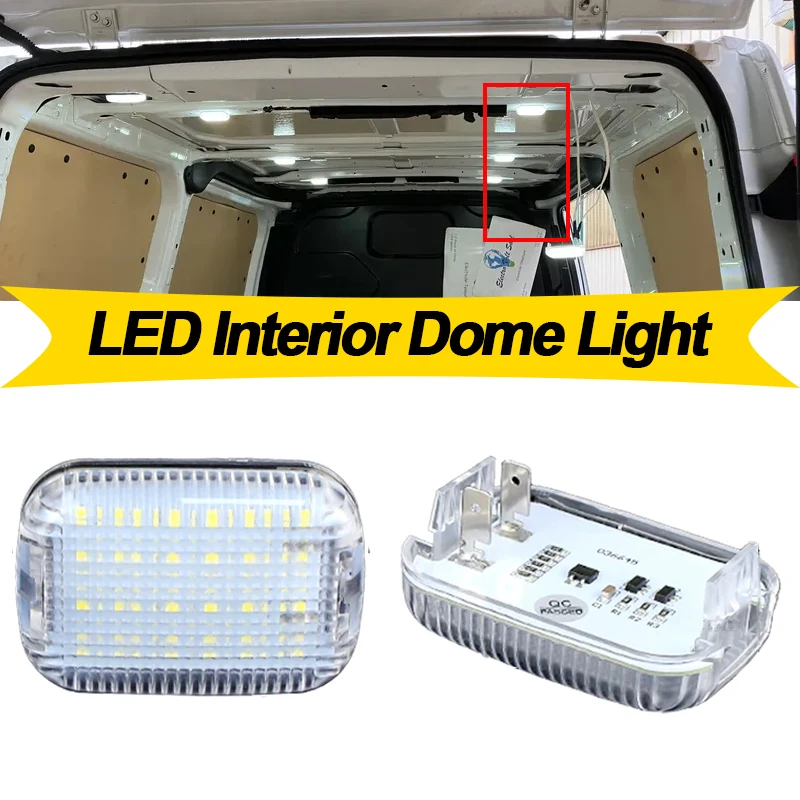 2 قطعة LED الداخلية البضائع مصباح على شكل قبة لفورد ترانزيت MK6 MK7 MK8 2000-2024 ترانزيت 150 250 350 350 HD فان 2015-2024