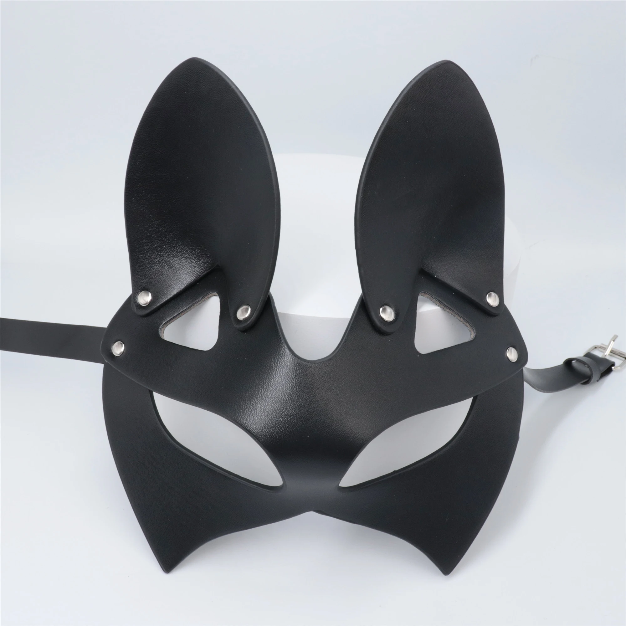 Máscara de cuero Sexy Gótica para Cosplay, máscara de Halloween, Bdsm, fetiche erótico, ataduras, regalo Sexy, fiesta de Club nocturno, suministros de máscaras de carnaval