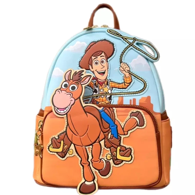 حقيبة ظهر محمولة للنساء من Beauty and The Beast Princess Scene Cogsworth Lumiere Chip Mini Cartoon مزدوجة الكتف #6