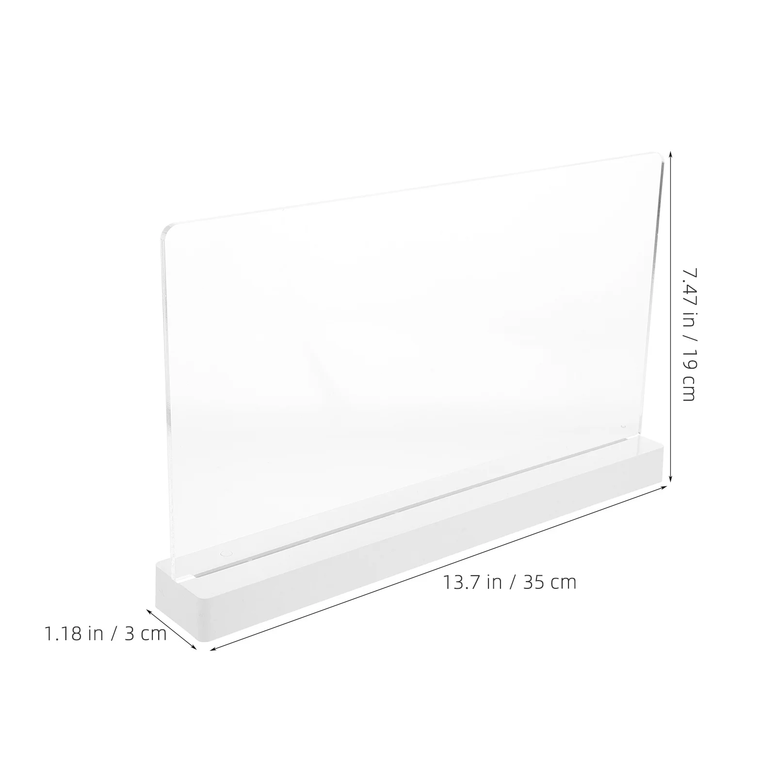 1 ensemble de panneaux lumineux LED en acrylique Transparent, panneau d'affichage effaçable à sec Rechargeable pour Restaurant café Bar Menu rappel veilleuse