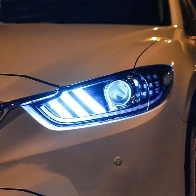 For MazDA 6 Atenza Headlight Assembly 2014-2016 Improved Mustang Design LED Daytime Running Lights Turn signal Headlights