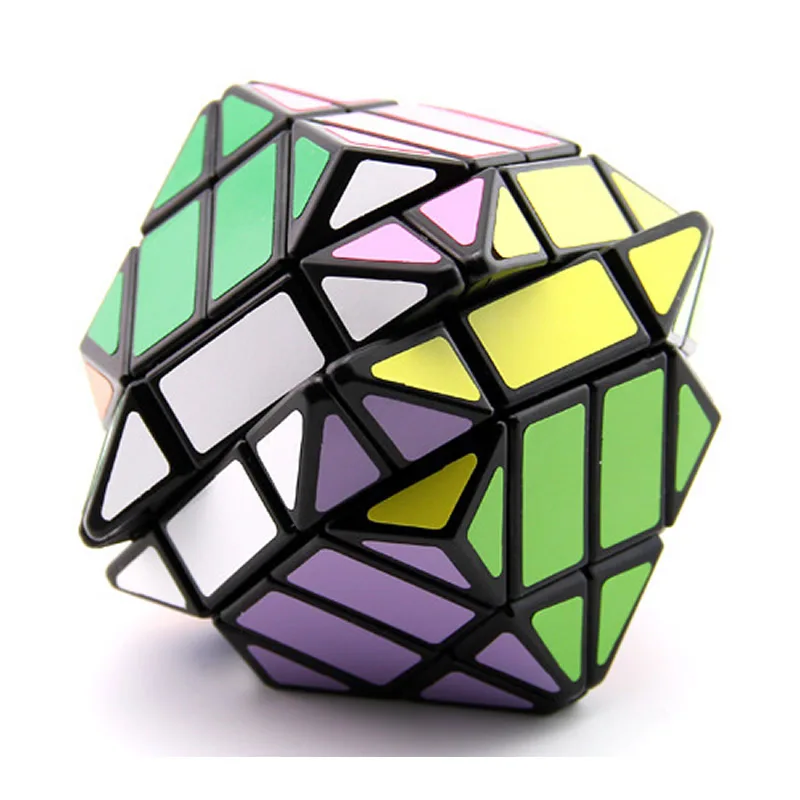 LanLan 4X4 Rhombohedral Dodecahedron Diamond Magic Cube Megaminxeds ปริศนาความเร็ว Antistress ของเล่นของเล่นเพื่อการศึกษา