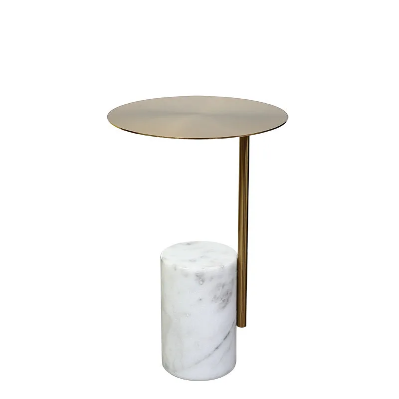 Nordic modern minimalist design living room round natural marble wholesale customization coffee side table