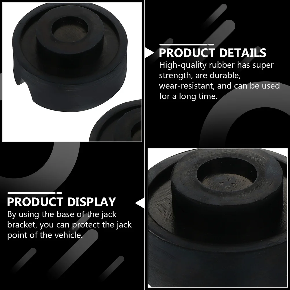 

4Pcs Rubber Slotted Pads for Jack Stand Car Lift Pads Black Wear Resistant Frame Rail Adapters Heavy Duty Floor Jack Protection