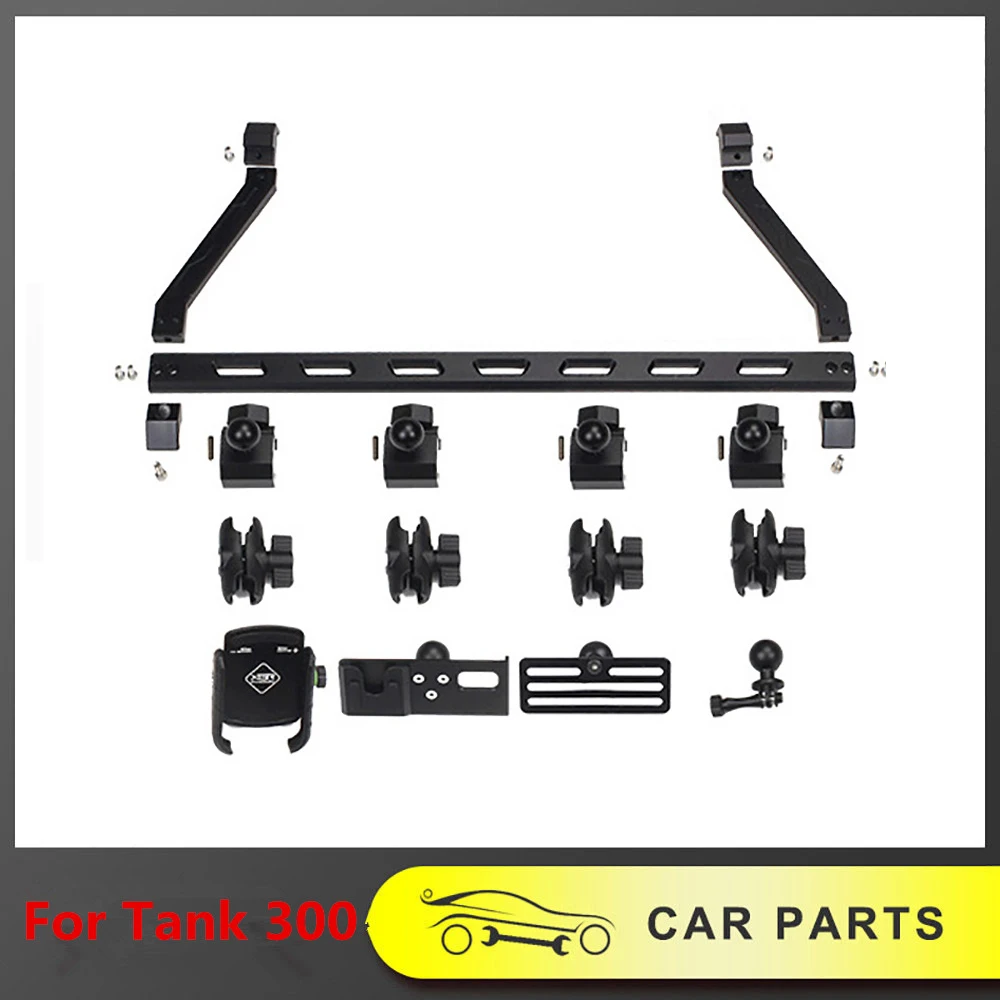 Central Control Instrument Panel Integrated Support Rail For Tank 300 2021+ Car Radio Intercom Expanded Mobile Phone Rack