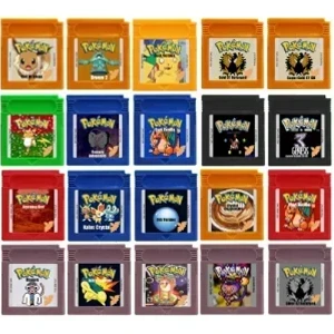 GBC Pokemon Series Game Cartridge Black White Genesis Gold Silver 97 Bronze 2 16 Bit Video Game Console Card