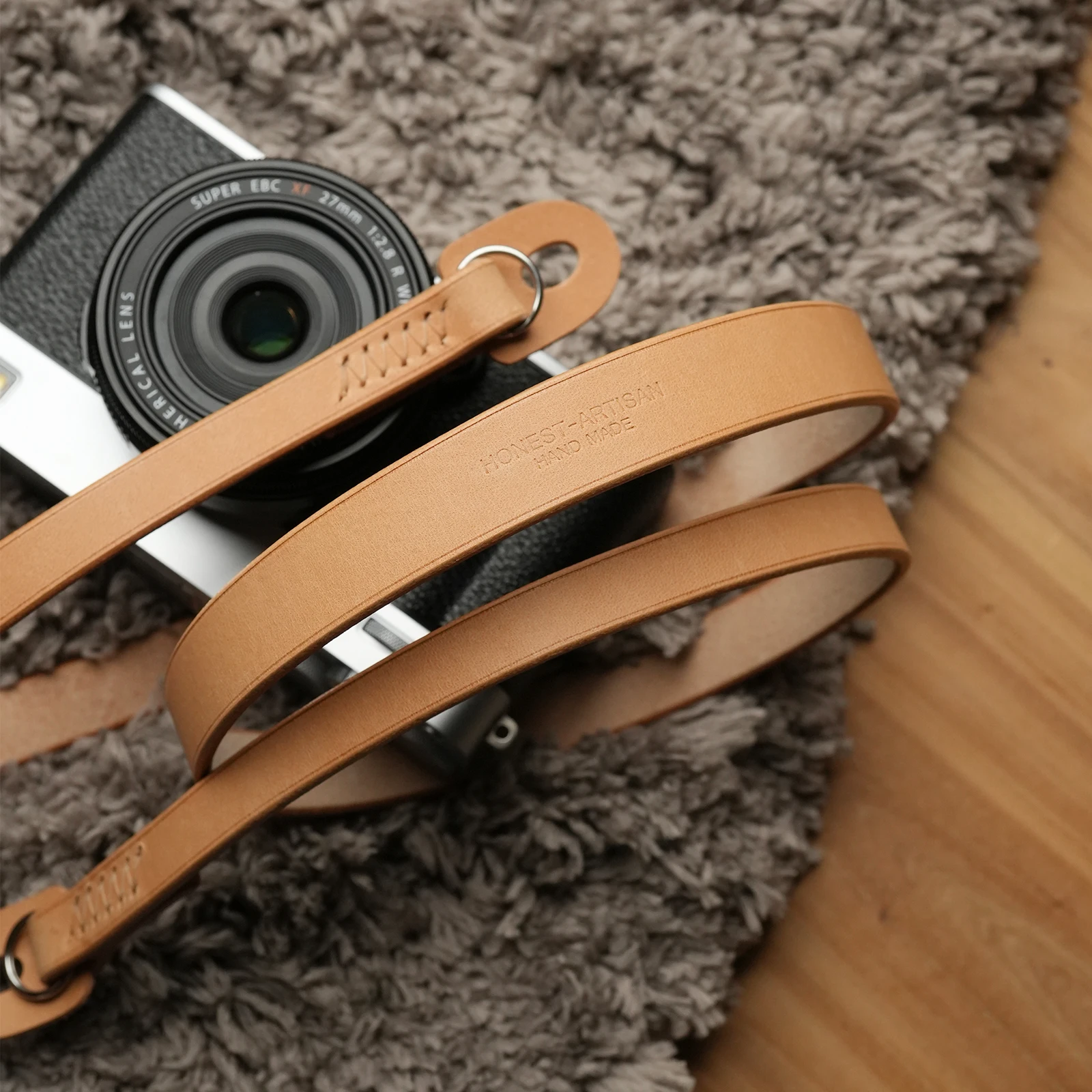 Mr.stone Handmade Leather Camera Strap Camera Shoulder for SNOY A7C2 A7M5 FUJIFILM X100VI XT30 XT50 XT5 XE5 Leica Q3 Wrist Strap