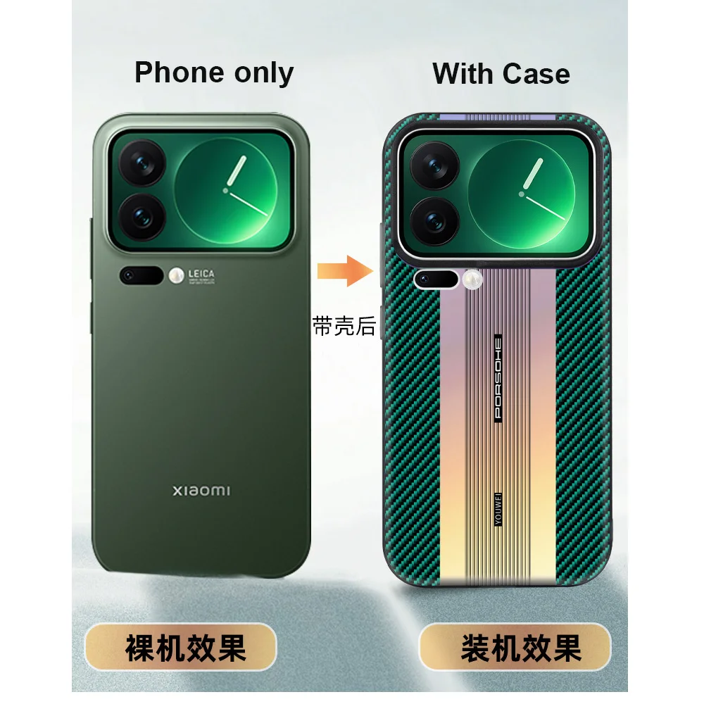 

Роскошный голографический градиентный чехол для телефона 17 Pro Xiaomi 17 Pro Max, жесткий противоударный чехол для ПК, чехол в гоночном стиле, кожа Funda