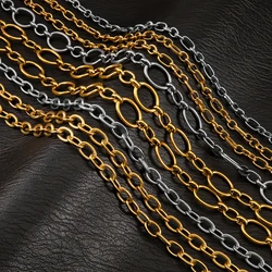 1Meter Stainless Steel Large Heavy Oval Chunky Hip Hop Punk Link Gold Chains For DIY Jewelry Handmade Necklace Bracelet Supplies