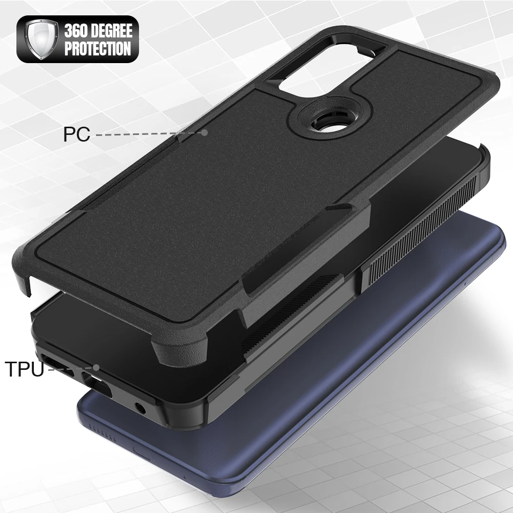 Armor Shockproof Case For Motorola Moto G Play 2023 Pure Power 2022 Soft TPU Frame Hard Plastic Phone Protective Cover Fundas